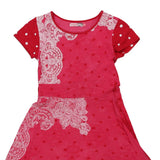 Age 9-10 Desigual Polka Dot Mini Dress - Medium Pink Cotton