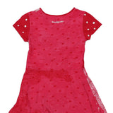 Age 9-10 Desigual Polka Dot Mini Dress - Medium Pink Cotton