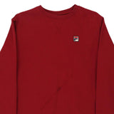 Age 14 Fila Sweatshirt - Large Red Cotton Blend