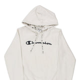 Age 14-16 Champion Spellout Hoodie - XL White Cotton