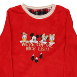 Age 10-12 Disney Graphic Fleece - Small Red Polyester