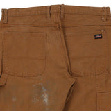 Dickies Carpenter Trousers - 37W 34L Brown Cotton