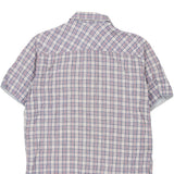 Rifle Checked Short Sleeve Shirt - Large White Cotton