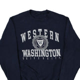 Western Washington University Unbranded College Sweatshirt - Medium Navy Cotton Blend