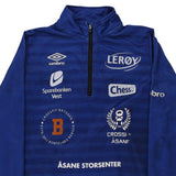 Age 15-16 Umbro 1/4 Zip - XL Blue Polyester