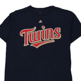 Minnesota Twins Majestic MLB T-Shirt - Medium Navy Cotton