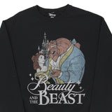 Beauty And The Beast Disney Graphic Sweatshirt - XL Black Cotton Blend