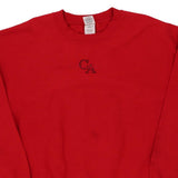 Gildan Sweatshirt - Large Red Cotton Blend