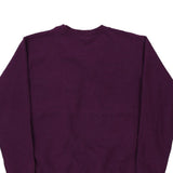 Gildan Sweatshirt - Large Purple Cotton Blend