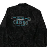 Vintage black Made in USA Hole in The Wall Casino West Ark Varsity Jacket - mens x-large