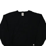 Blank Russell Athletic Sweatshirt - Large Black Cotton Blend