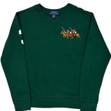 Age 10-12 Polo Players Polo By Ralph Lauren Graphic Sweatshirt - Medium Green Cotton