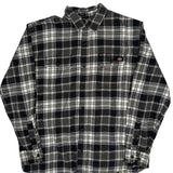 Dickies Checked Flannel Shirt - Medium Black & White Cotton