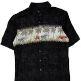 Batik Bay Graphic Hawaiian Shirt - Small Black Viscose