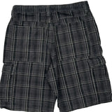 Wrangler Checked Cargo Shorts - 32W 11L Grey Cotton