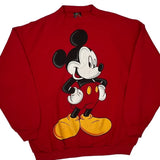 Mickey Mouse Mickey Unlimited Cartoon Sweatshirt - XL Red Cotton Blend