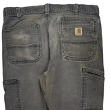 Carhartt Double Knee Carpenter Trousers - 34W 30L Grey Cotton