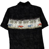 Batik Bay Graphic Hawaiian Shirt - Small Black Viscose