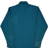 Wrangler Checked Shirt - Medium Blue Cotton Blend