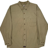 Dickies Shirt - 2XL Khaki Cotton Blend