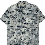Islan Republic Hawaiian Shirt - Large Blue Cotton Blend