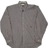Tommy Hilfiger Striped Shirt - Large Multicoloured Cotton