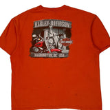 Washington, Dc Harley Davidson Graphic T-Shirt - 2XL Orange Cotton