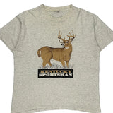 Single Stitch Unbranded Graphic T-Shirt - Large Beige Cotton