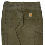 Carhartt Double Knee Carpenter Trousers - 31W 30L Green Cotton