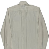 Lacoste Striped Shirt - Medium Cream Cotton