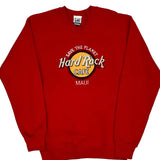 Maui Hard Rock Cafe Sweatshirt - Medium Red Cotton