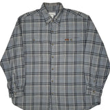 Carhartt Checked Flannel Shirt - 2XL Gray Cotton