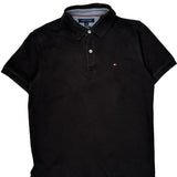 Tommy Hilfiger Slim Fit Polo Shirt - Medium Black Cotton