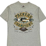 Made In USA Single Stitch Green Bay Packers 1996 All American Wear Nfl T-Shirt - XL Grey Cotton