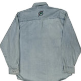 New York Hard Rock Cafe Denim Shirt - Large Light Wash Cotton