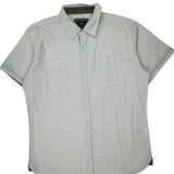 Lee Polka Dot Short Sleeve Shirt - XL White Cotton