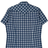 Diesel Checked Short Sleeve Shirt - Large White Cotton