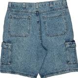 Wrangler Cargo Denim Shorts - 36W 10L Blue Denim