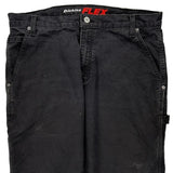 Dickies Carpenter Trousers - 34W 30L Black Cotton