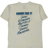 Our Town Oneita Single Stitch T-Shirt - Large White Cotton