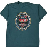 Harley Davidson Graphic T-Shirt - Medium Green Cotton