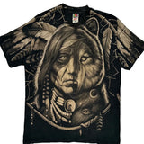 Fruit Of The Loom Graphic T-Shirt - Large Black Cotton