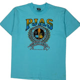 Screen Stars College T-Shirt - Large Blue Cotton Blend