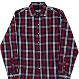 Tommy Hilfiger Checked Shirt - Large Blue Cotton