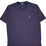 Polo By Ralph Lauren Striped T-Shirt - 2XL Blue Cotton