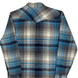 Levis Checked Flannel Shirt - Medium Blue Cotton