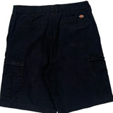 Dickies Cargo Shorts - 33W 11L Black Polyester Blend