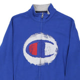 Age 13-14 Champion Zip Up - XL Blue Cotton Blend