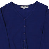 Age 11-12 Teddy Cardigan - Medium Navy Cotton Blend