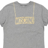 14 Years Moschino Spellout T-Shirt - Medium Grey Cotton